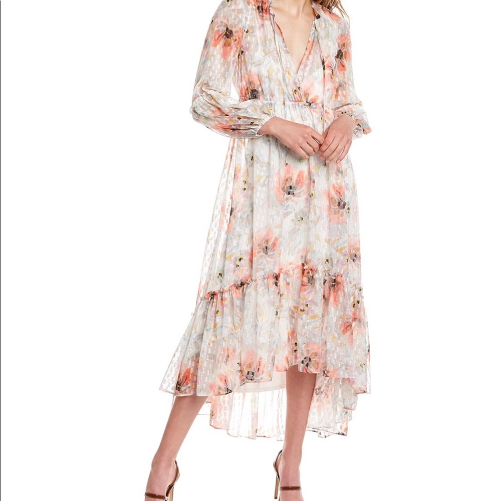 NWT BCBG MAXAZRIA floral high low dress